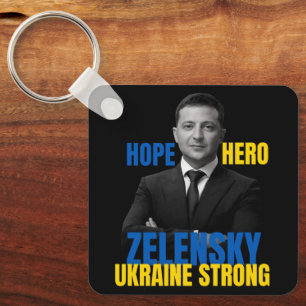 Chaveiro Zelensky Hope Hero Ucrânia Forte