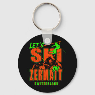 Chaveiro Zermatt Let's Ski Alpino Skiing Swiss Alps Swi