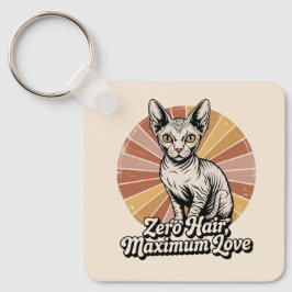 Chaveiro Zero Cabelo Amor Máximo Sphynx Retro