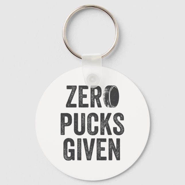 Chaveiro Zero Pucks Given Sarcastic Adult Hockey Men's Wome (Frente)