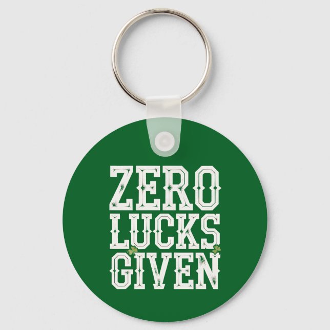 Chaveiro Zero Sorte Dado Funny St Patrick's Day Irlandês (Frente)