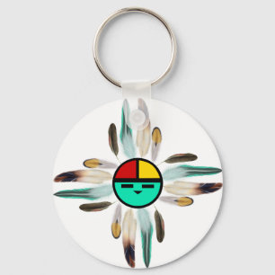 Chaveiro Zia Sun Deus com Penas