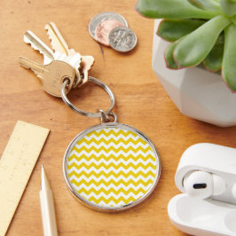 Chaveiro Zigzag Amarelo, Chevron Amarelo, Padrão Geométrico