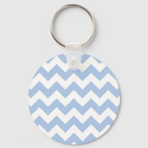 Chaveiro Zigzag claro azul e branco