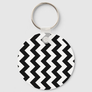 Chaveiro Zigzag preto e branco
