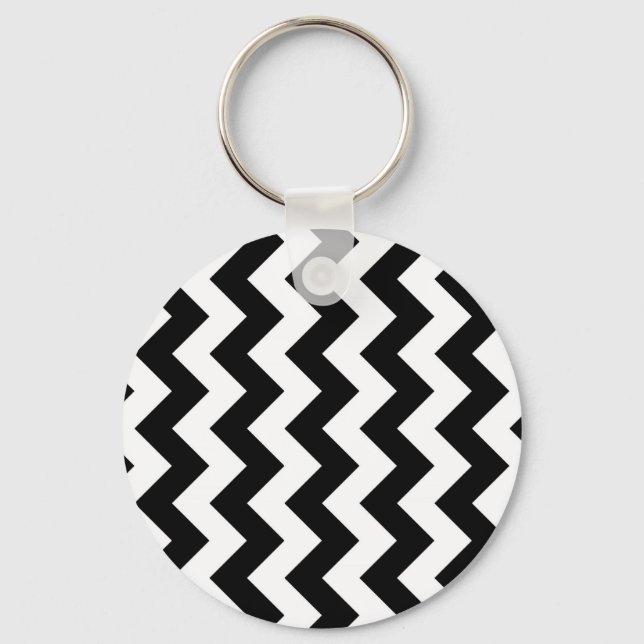 Chaveiro Zigzag preto e branco (Frente)