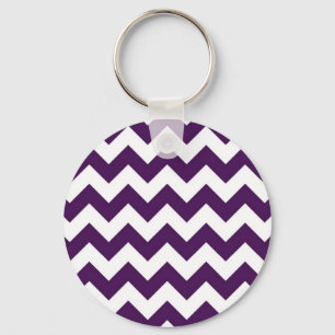 Chaveiro Zigzag púrpura e branca