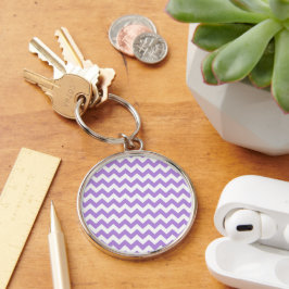 Chaveiro Zigzag Roxo, Chevron Roxo, Padrão Geométrico