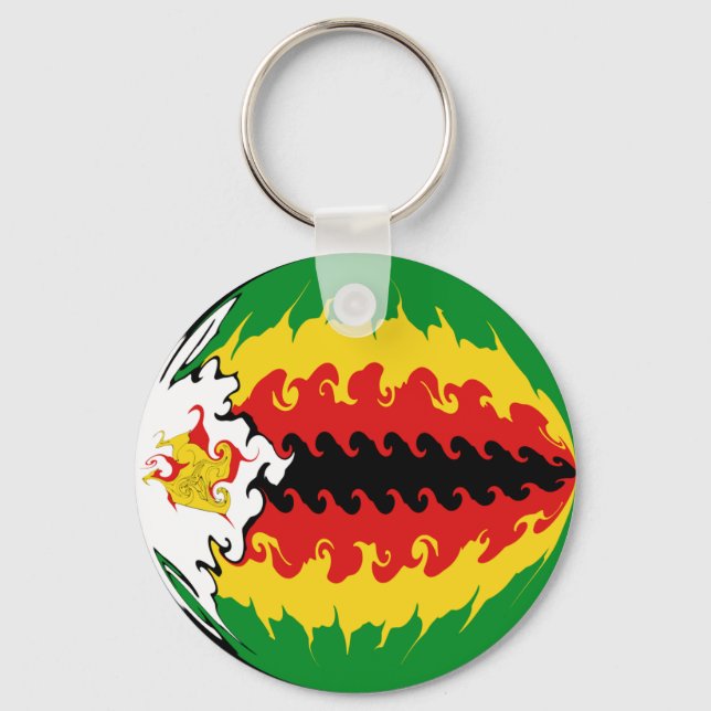 Chaveiro Zimbabwe Gnarly Flag (Frente)