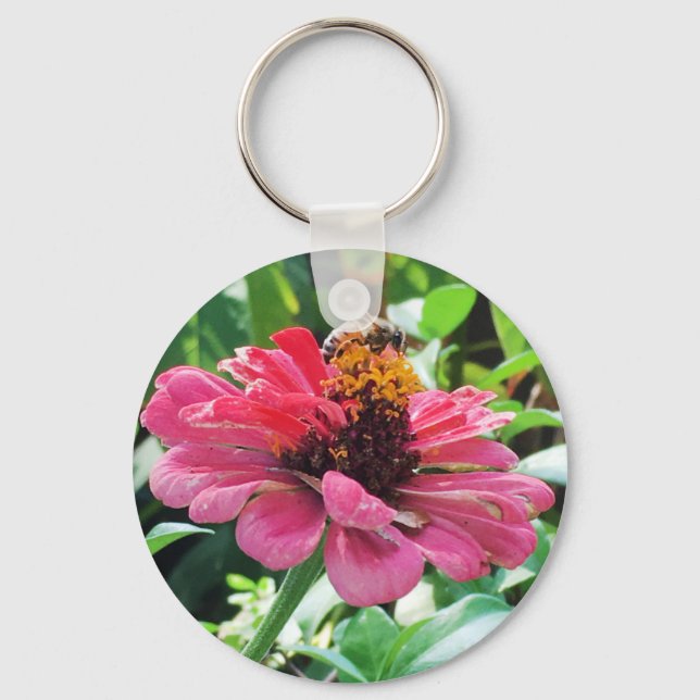 Chaveiro Zinnia Honey Bee (Frente)