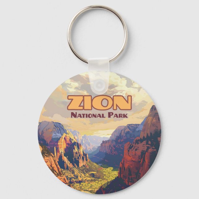 Chaveiro Zion National Park Utah Moab Canyon Retro (Frente)