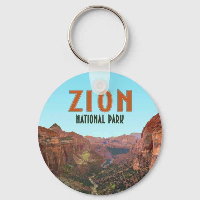Chaveiro Zion National Park Utah Vintage (Frente)
