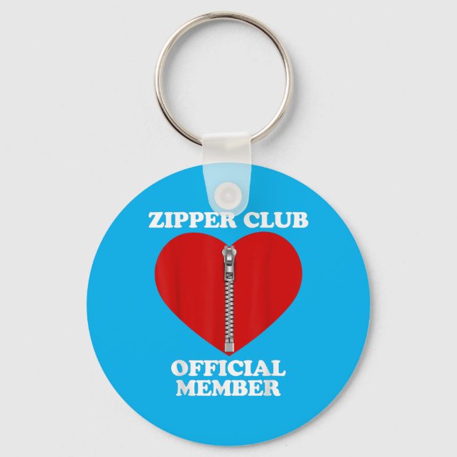 Chaveiro Zipper Club Heart Surgery Recovery Open Heart Bypa (Frente)