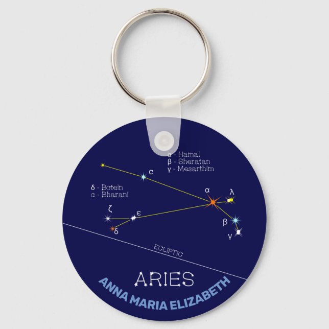 Chaveiro Zodiac Constelação Aries (Frente)