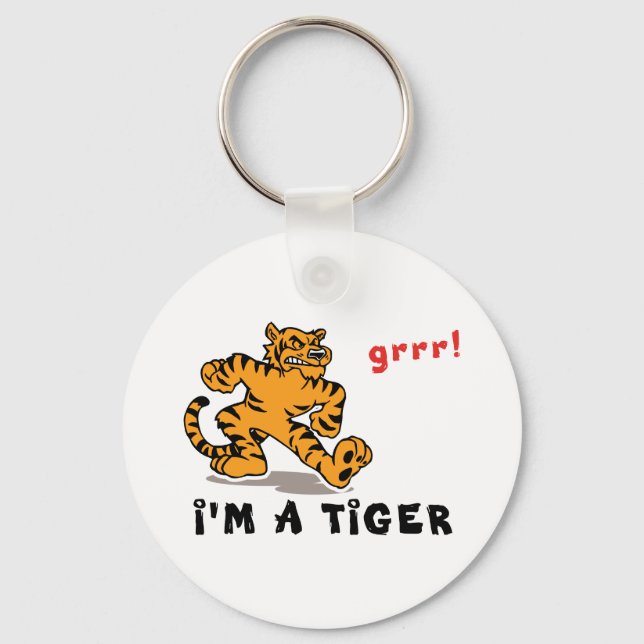 Chaveiro Zodiac Tiger Chinês Engraçado (Frente)