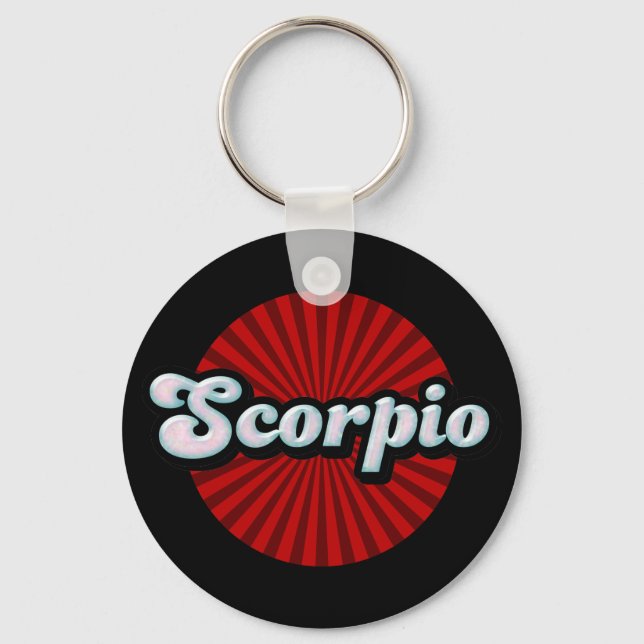 Chaveiro Zodíaco Retro Escorpião (Frente)