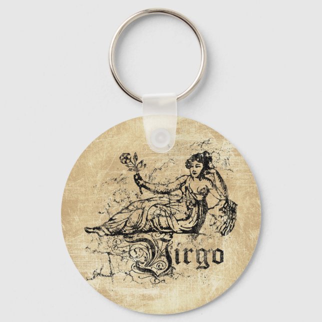 Chaveiro Zodíaco Virgem Vintage (Frente)