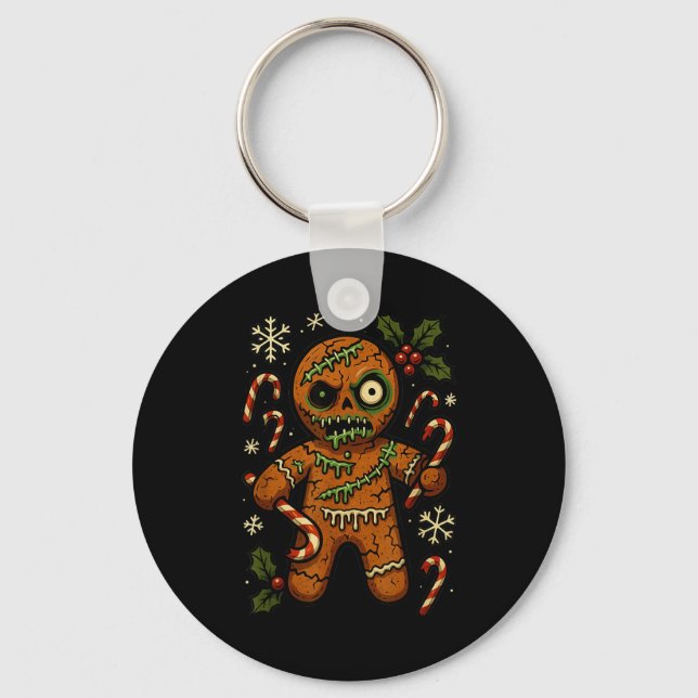Chaveiro Zombie Gingerbread Man Christmas Zombie T Shirt  (Frente)