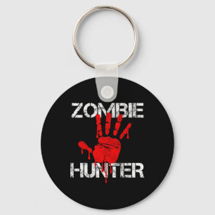 Chaveiro Zombie Hunter Halloween caçando roupas de mão de s