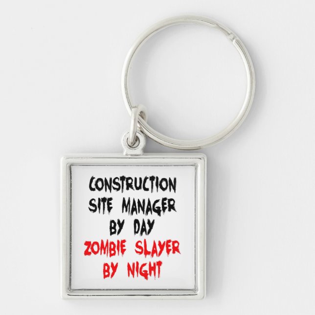 Chaveiro Zombie Slayer Construction Site Manager (Frente)