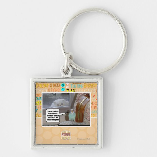 Chaveiro Zombis no quintal (Frente)