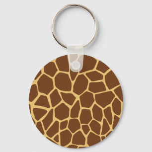 Chaveiro Zoo Animal Gift, Giraffe Skin Impressão, Safari An