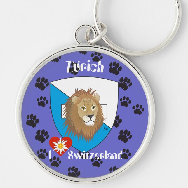 Chaveiro Zürich Schweiz Suiça Schlüsselanhänger (Frente)