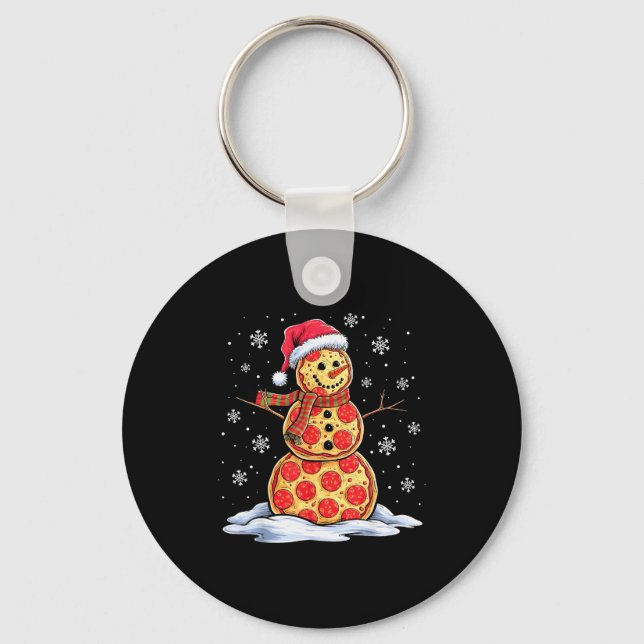 Chaveiro Zza Snowman - Santa Hat - Christmas Zza Party - Fu (Frente)