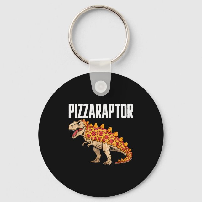 Chaveiro Zza T-rex Dino Fast Food Funny Zza Dinosaur  (Frente)