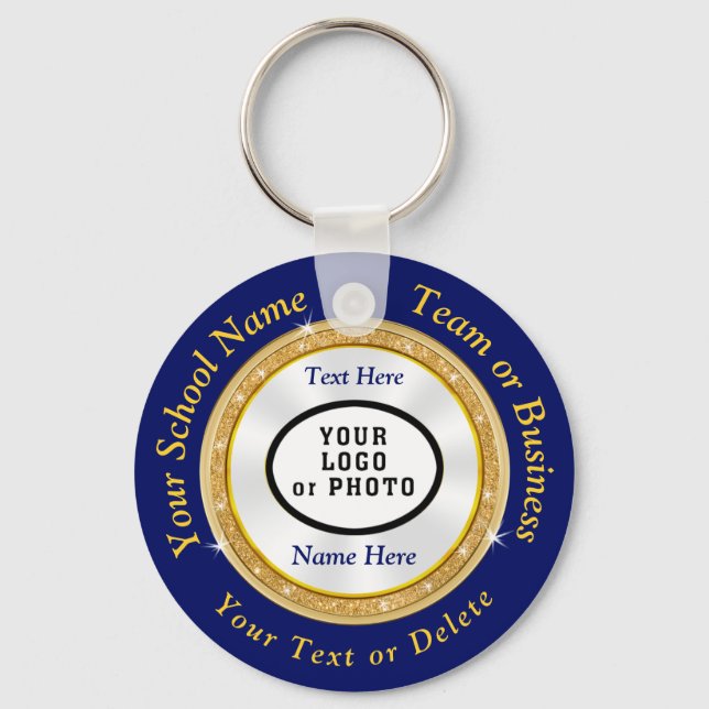 Chaveiros baratos em branco, sua IMAGEM, texto, co (Frente)