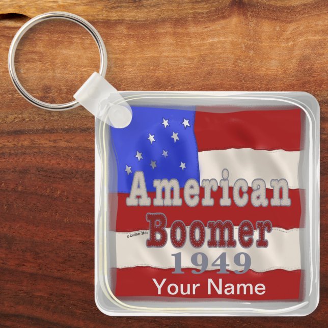 chaveiros de Aniversário do Boomer 1949 (Frente)