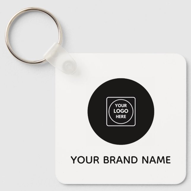 Chaveiros de Código QR de Logo de Negócios Moderno (Frente)