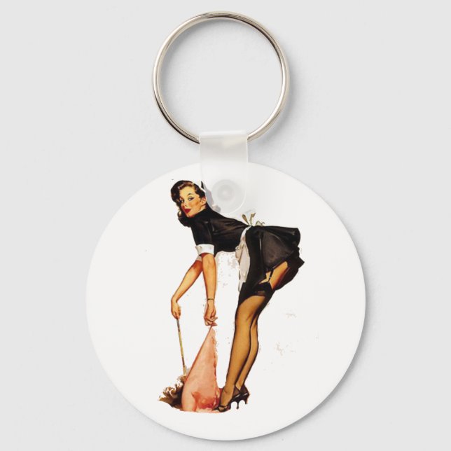 Chaveiros de garota pin-up vintage (Frente)