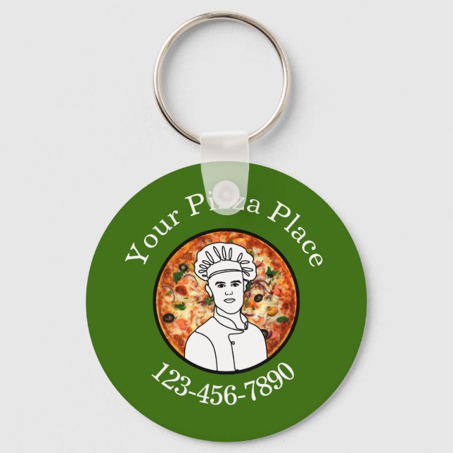 Chaveiros de Promocional de Compro de pizza person (Frente)