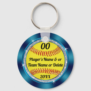 Chaveiros de Softball Personalizado Preto Teal 3 C