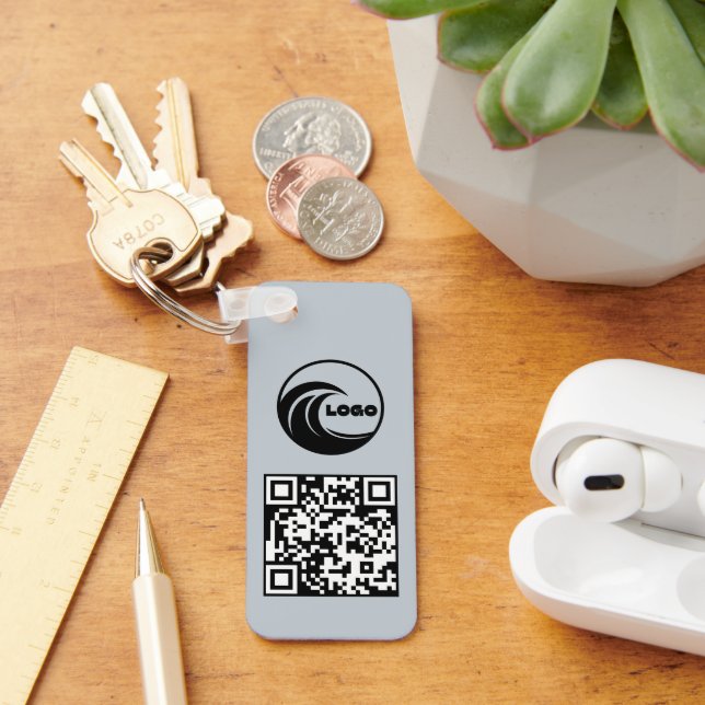 Chaveiros Logotipo Simples Código QR Empresarial A (Mesa)