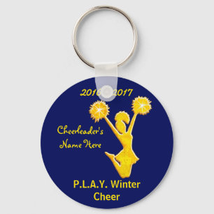 Chaveiros marinhos Azuis e Dourados com Seu Texto