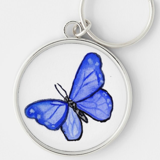 Chaveiros Pendentes da Borboleta Azul (Frente)
