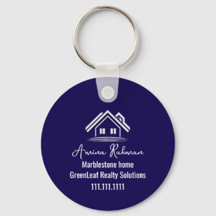 Chaveiros Personalizados Azul Marinho para Imobili