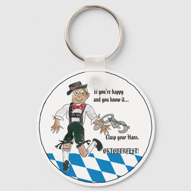Chaveiros personalizados Blue Oktoberfest (Frente)