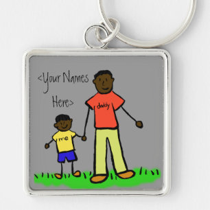 Chaveiros Personalizados da Família Pai e Filho