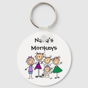 Chaveiros Personalizados da Família Stick Figure