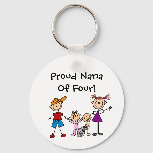 Chaveiros Personalizados da Família Stick Figure K (Frente)