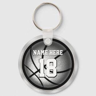 Chaveiros personalizados de basquete Black and Sil