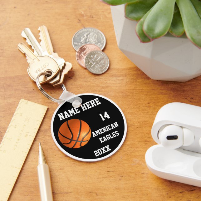 Chaveiros personalizados de basquete com número de (Mesa)