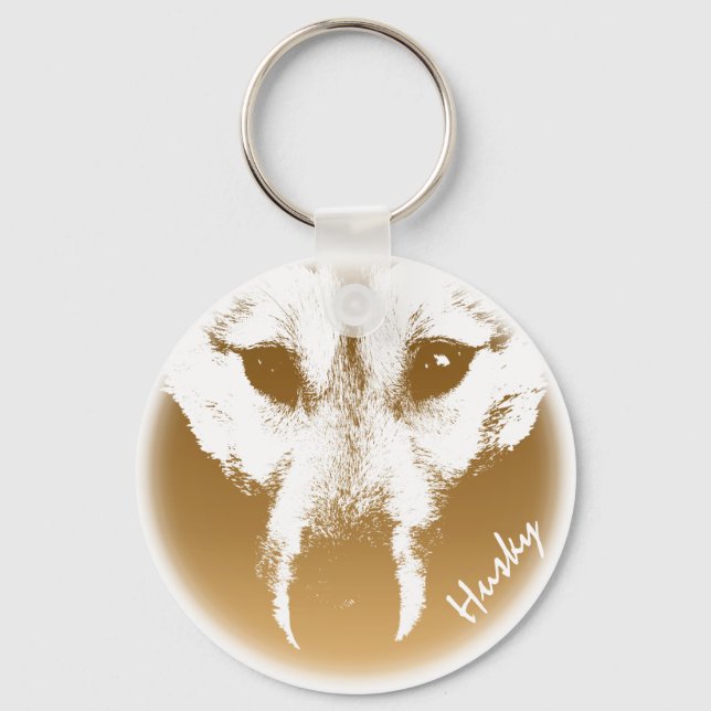 Chaveiros Personalizados De Cão De Lobo Rouco Do C (Frente)