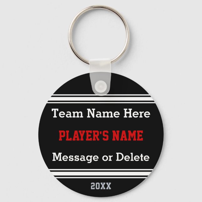 Chaveiros personalizados de esportes, SEU TEXTO, C (Frente)