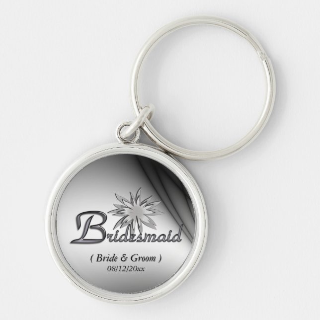 Chaveiros Personalizados em Branco e Preto (Frente)
