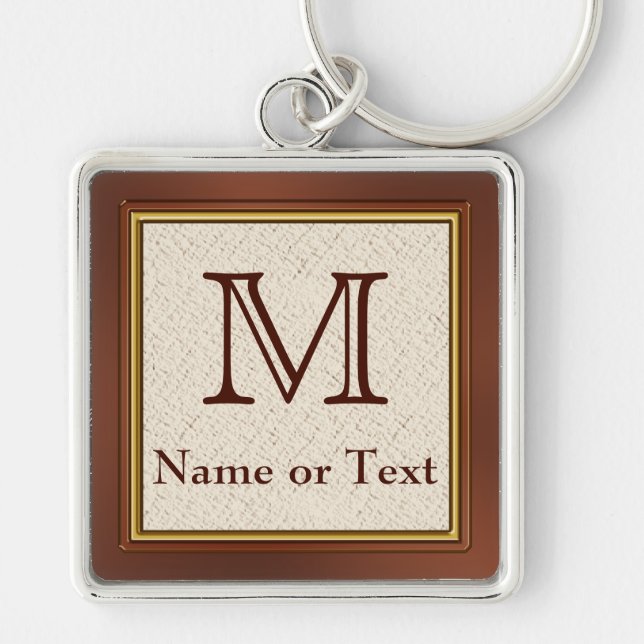 Chaveiros personalizados personalizados monogramad (Frente)