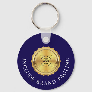 Chaveiros Promo Logotipo de Imóveis Navy Gold